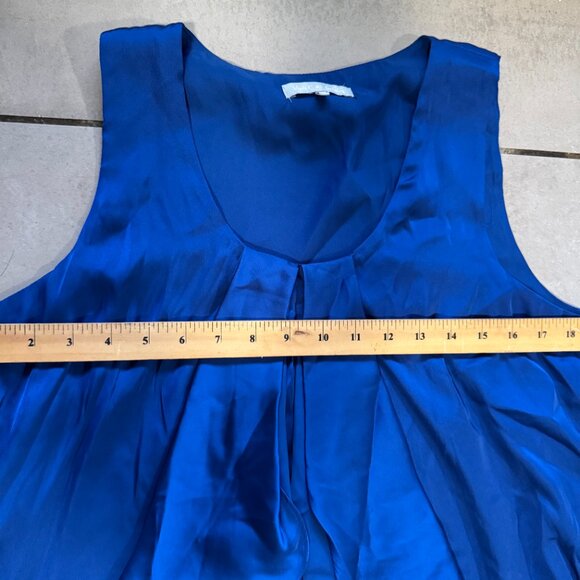 Violet & Claire Blue Sleeveless Ruffle Layered Blouse Size M - Picture 5 of 7